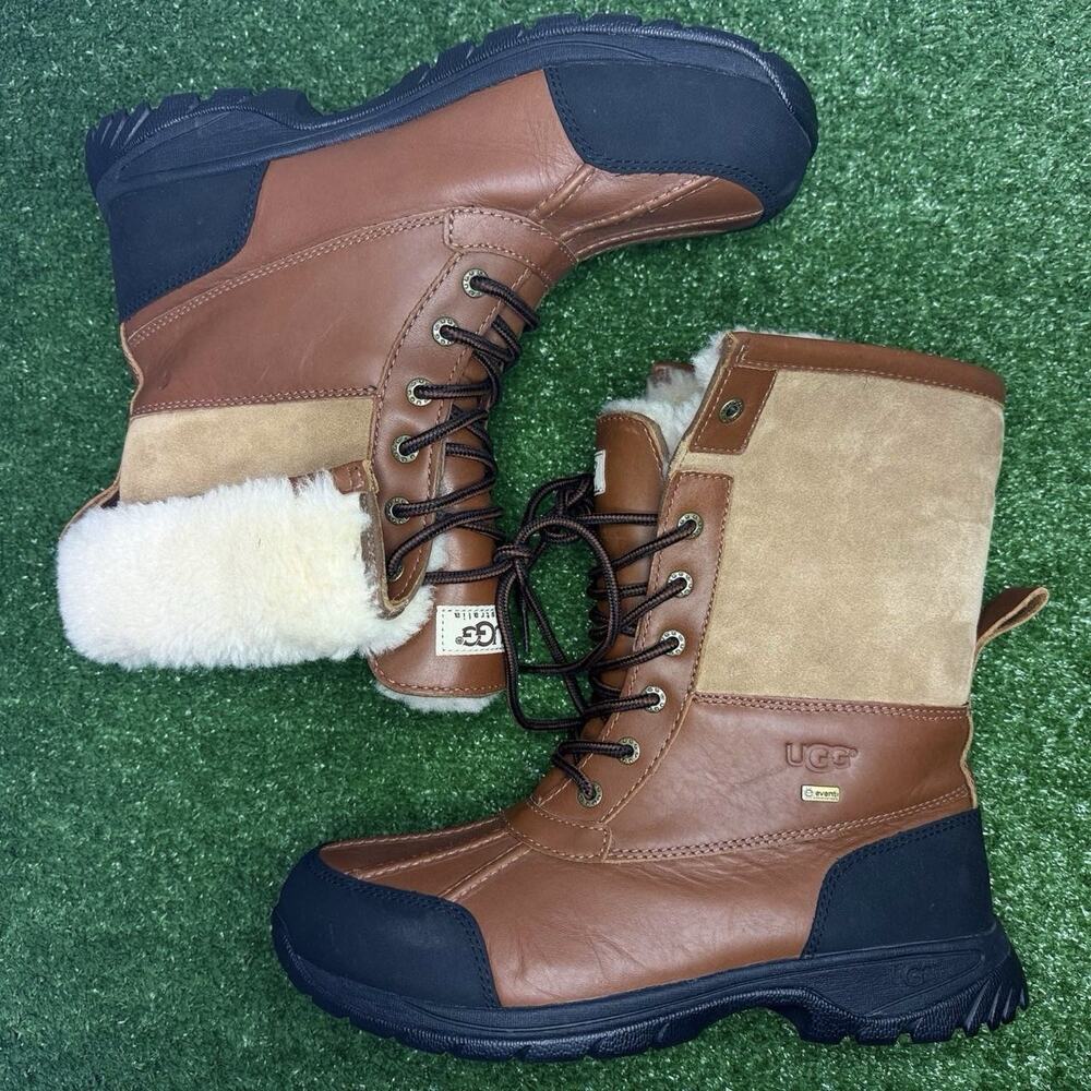 UGG Butte Worchester Brown Waterproof Leather Boots Mens 10